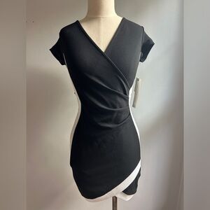 Almost Famous Bodycon Form Fitting Dress Black and White Women’s Small